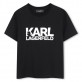 Tricou copii Karl Lagerfeld pentru baiat cu aplicatie inscriptie